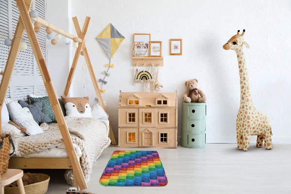 Prostirka Šarene kocke u LEGO stilu