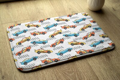 Moderni tepih Trkaći automobili i šahovska ploča