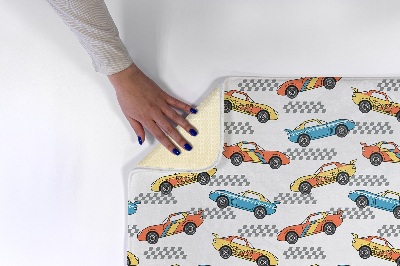 Moderni tepih Trkaći automobili i šahovska ploča