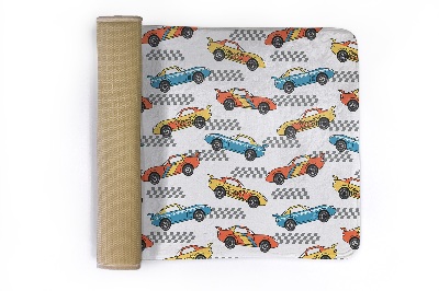 Moderni tepih Trkaći automobili i šahovska ploča