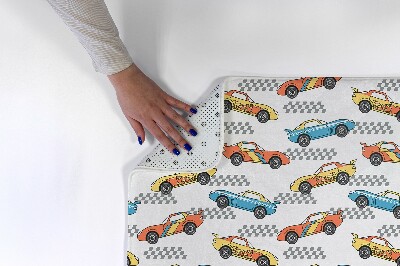 Moderni tepih Trkaći automobili i šahovska ploča