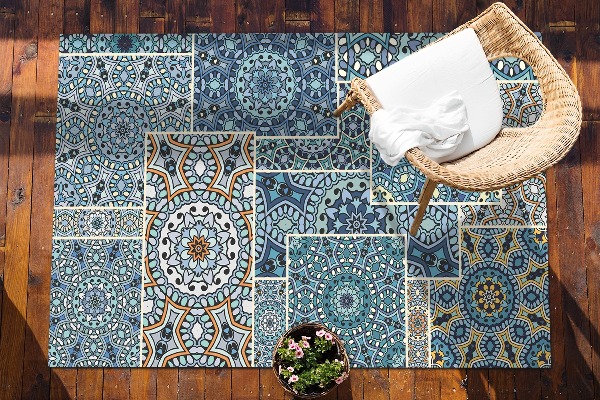 Tepih za terasu Mandala patchwork