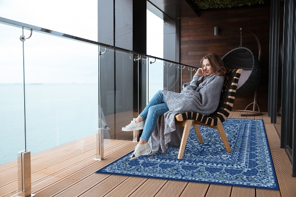 Tepih za balkon Plavi starinski stil