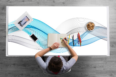 Podloga za radni stol Plavo-sive pruge