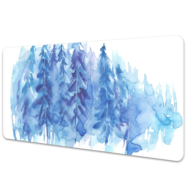 Podloga za radni stol Akvarel zimska šuma