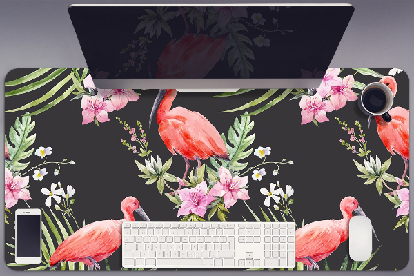 Podloga za radni stol Crni flamingo