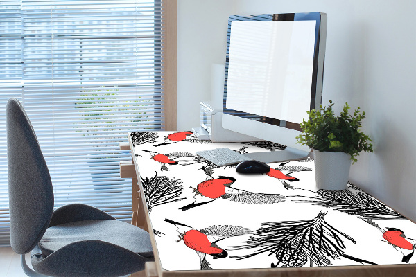 PVC podloga za stol Bullfinches i drveće