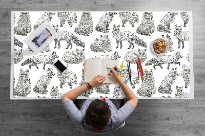 Podloga za radni stol Nacrtane lisice