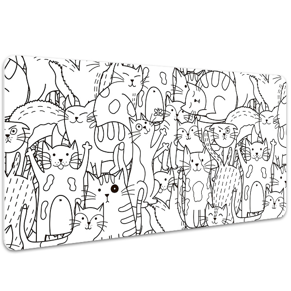 Podloga za radni stol Doodle stil mačaka