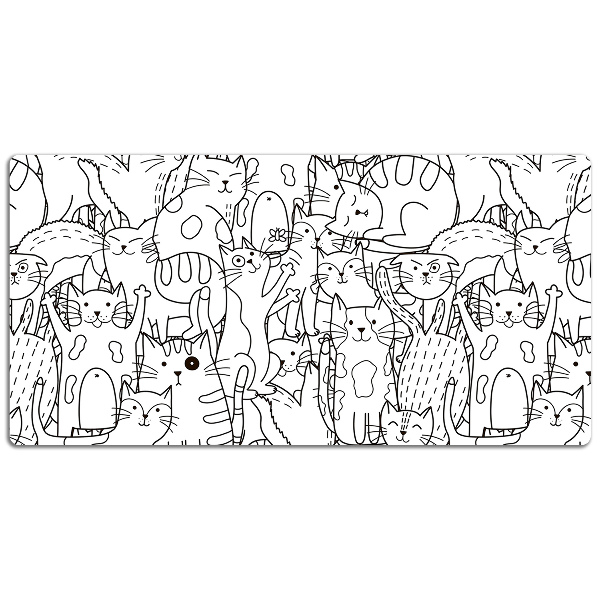 Podloga za radni stol Doodle stil mačaka