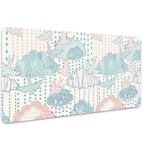 PVC podloga za stol Oblaci i točkice