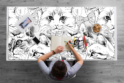 Podloga za radni stol Skicirane mačke