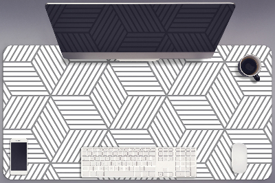 Podloga za radni stol Sive 3D kocke