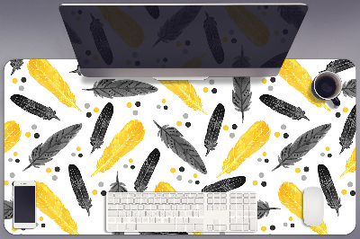 PVC podloga za stol Perje od crnog zlata