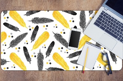 PVC podloga za stol Perje od crnog zlata