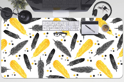 PVC podloga za stol Perje od crnog zlata