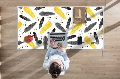 PVC podloga za stol Perje od crnog zlata