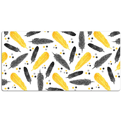 PVC podloga za stol Perje od crnog zlata