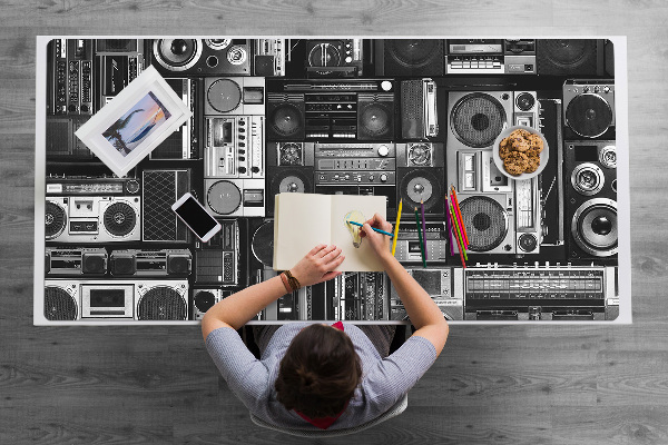 PVC podloga za stol Boom box stare škole