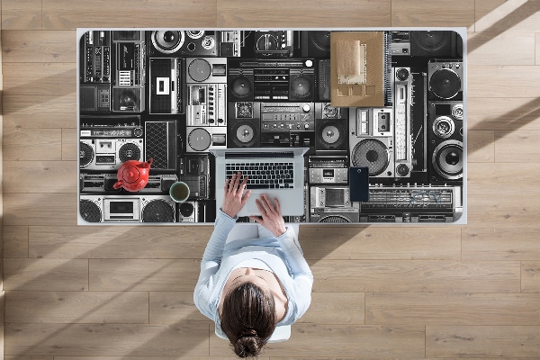 PVC podloga za stol Boom box stare škole