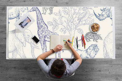 Podloga za radni stol Životinje Madagaskar