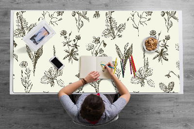 Podloga za radni stol Skicirano cvijeće