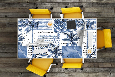 Podloga za radni stol Plava palma