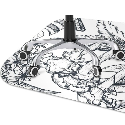 Podloga za stolicu Nacrtane ptice