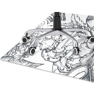 Podloga za stolicu Nacrtane ptice