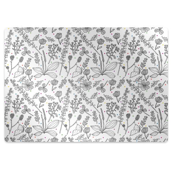 Podloga za stolicu Cvjetići i točkice