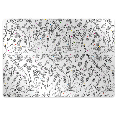 Podloga za stolicu Cvjetići i točkice