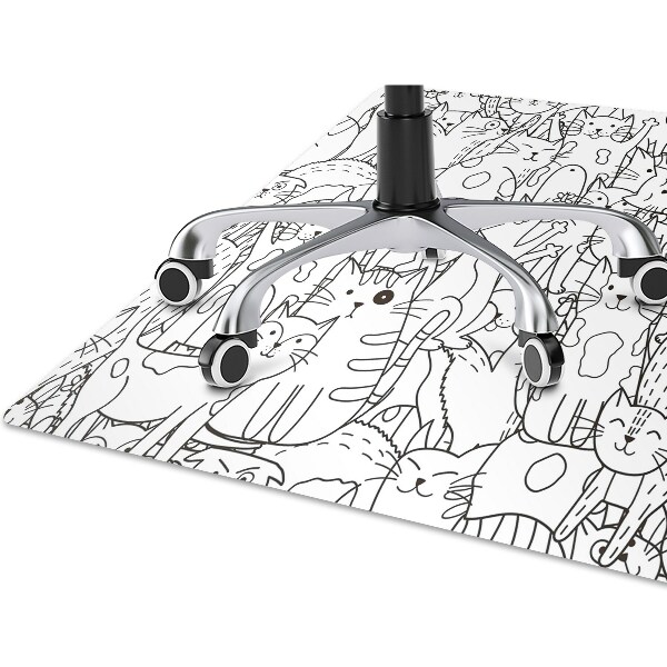 Podloga za radnu stolicu Doodle stil mačaka