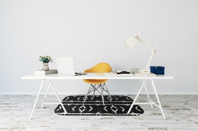 Podloga za radnu stolicu Crna apstrakcija