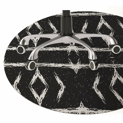 Podloga za radnu stolicu Crna apstrakcija