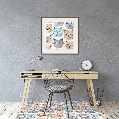 Podloga za radnu stolicu Akvarel mačke