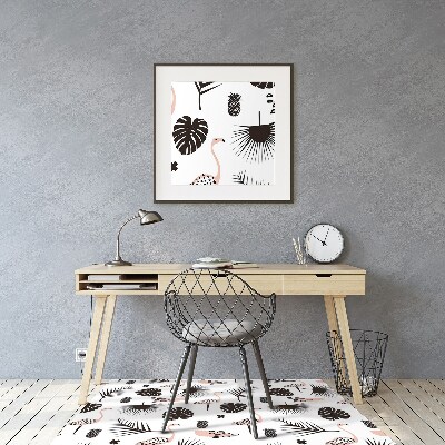 Podloga za uredsku stolicu Lišće i plamenci