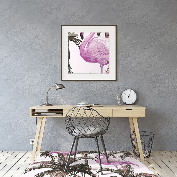 Podloga za stolicu Flamingosi u palmama