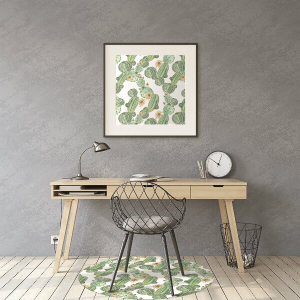 Podloga za stolicu Kaktusi s cvijećem