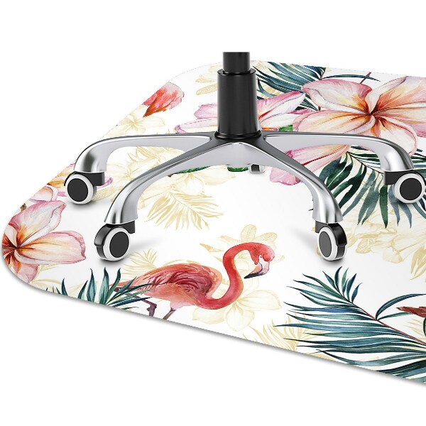 Podloga za stolicu Flamingosi u cvijeću