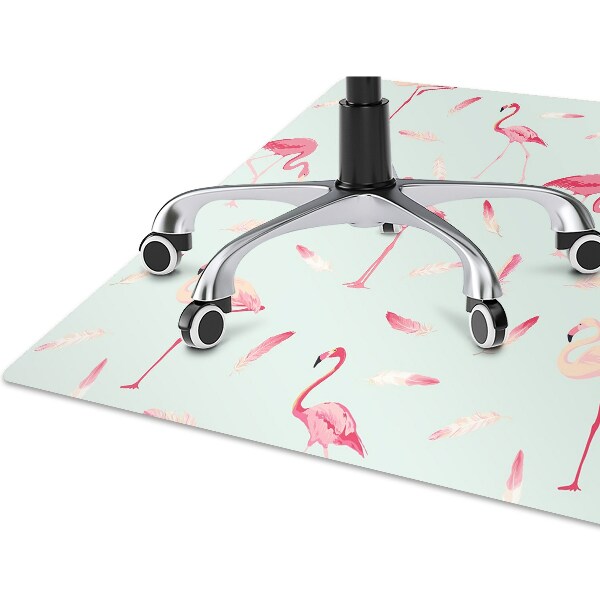Podloga za radnu stolicu Flamingosi i perje