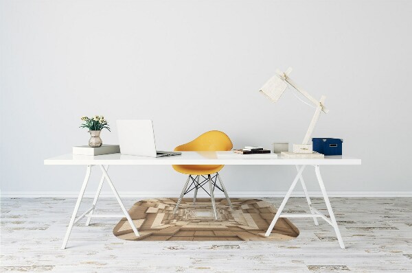 Podloga za uredsku stolicu Drvena apstrakcija