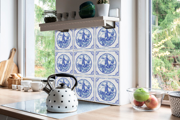 Samoljepljive vinil pločice Vjetrenjača u stilu Azulejos